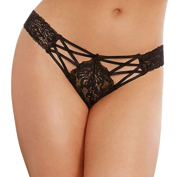 Lace Panty with Front Criss-Cross Detail