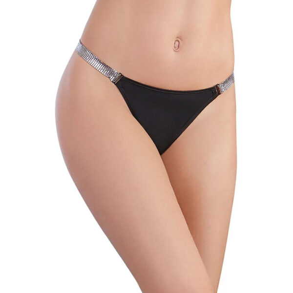 Microfiber G-String with Chainmail Hip Strap