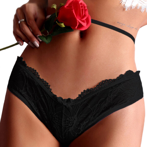 V-Shape Strappy Hollow-out Lace Panty