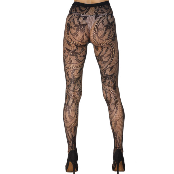 Floral Pattern Fishnet Pantyhose