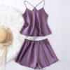 sexy satin; satin set; satin lingerie; pajama set; loungewear; satin cami; satin shorts; camisole