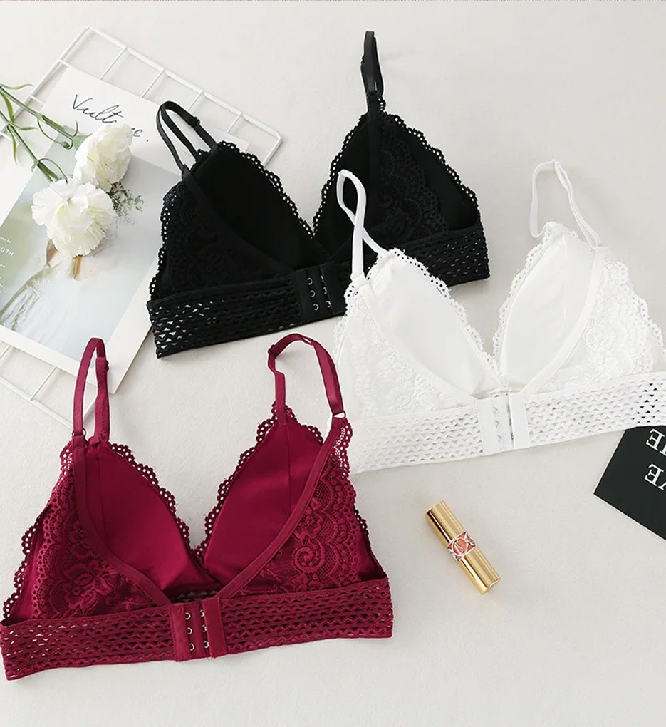 Stretch Floral Lace Bralette Set